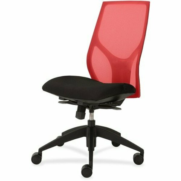 9To5 Seating Task Chair, Full Synchro, Armless, 25inx26inx39in-46in, RD/Onyx NTF1460Y300M501